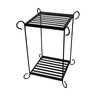Pot Stand Bristol 2-Tier Square Black 19 in. x 19 in. x 26-1/4 in.