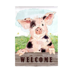 Spotted Pig Suede Garden Flag