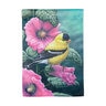 Goldfinch on Hollyhocks Garden Flag