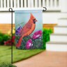 Cardinal on Morning Glory Garden Flag