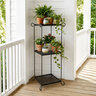 Pot Stand Bristol 2-Tier Square Black 19 in. x 19 in. x 26-1/4 in.