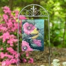 Goldfinch on Hollyhocks Garden Flag