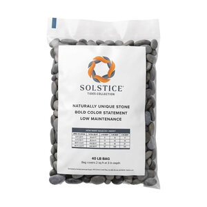 Bagged Mexican Beach Pebbles Black 1/2 - 1 in. (40 lb. Bag)
