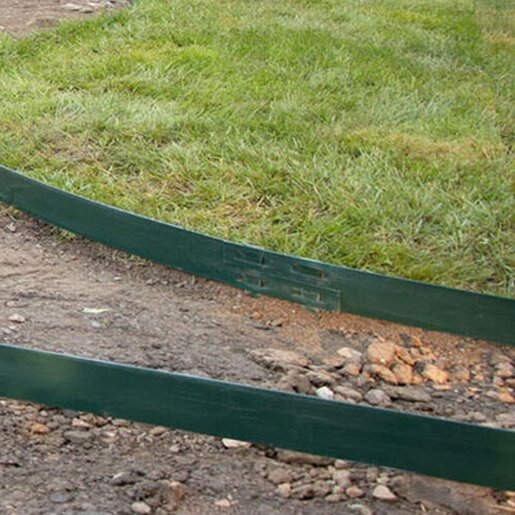 Border Concepts Border Line Steel Landscape Edging Green 1/8 in. x 4 in. x 16 ft.