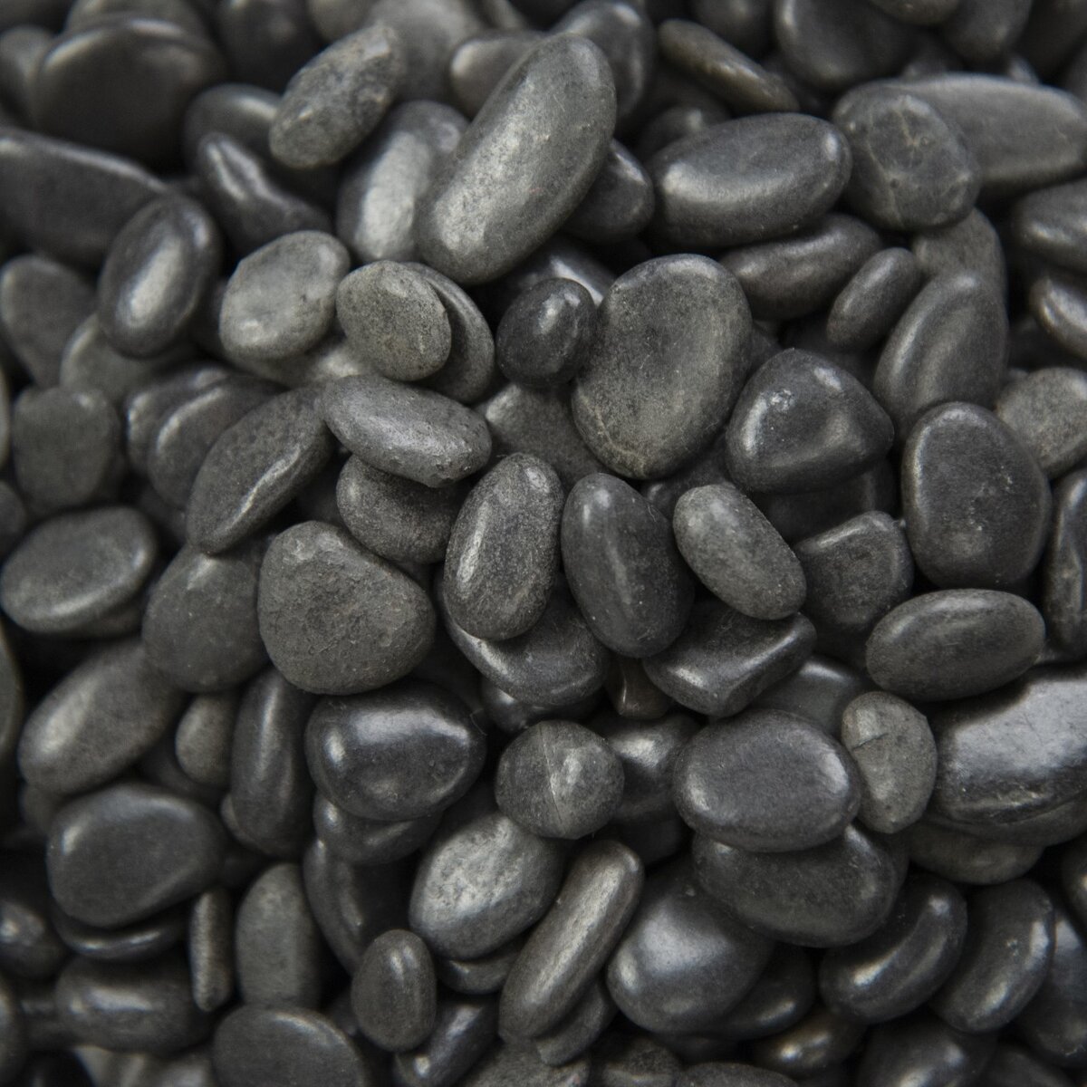 Bagged Black Polished Pebbles 1/4 - 3/4 in. (1-2CM) (40 lb. Bag ...