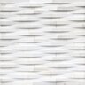 Ledger Panel Cosmic White Marble 3D Wave Flat 6 in. x 24 in.