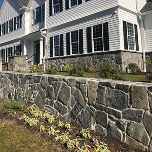 Sawn Thin Veneer Getty Grey Granite Mosaic Flats