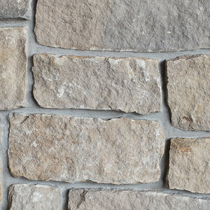 Sawn Thin Veneer Flint Hills Gray Limestone Dimensional Height Corners