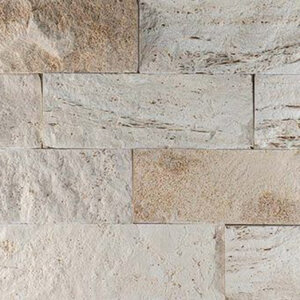 Sawn Thin Veneer Beige Veracruz Travertine Dimensional 8 in. Course Height Flats (130 sq. ft./pallet)