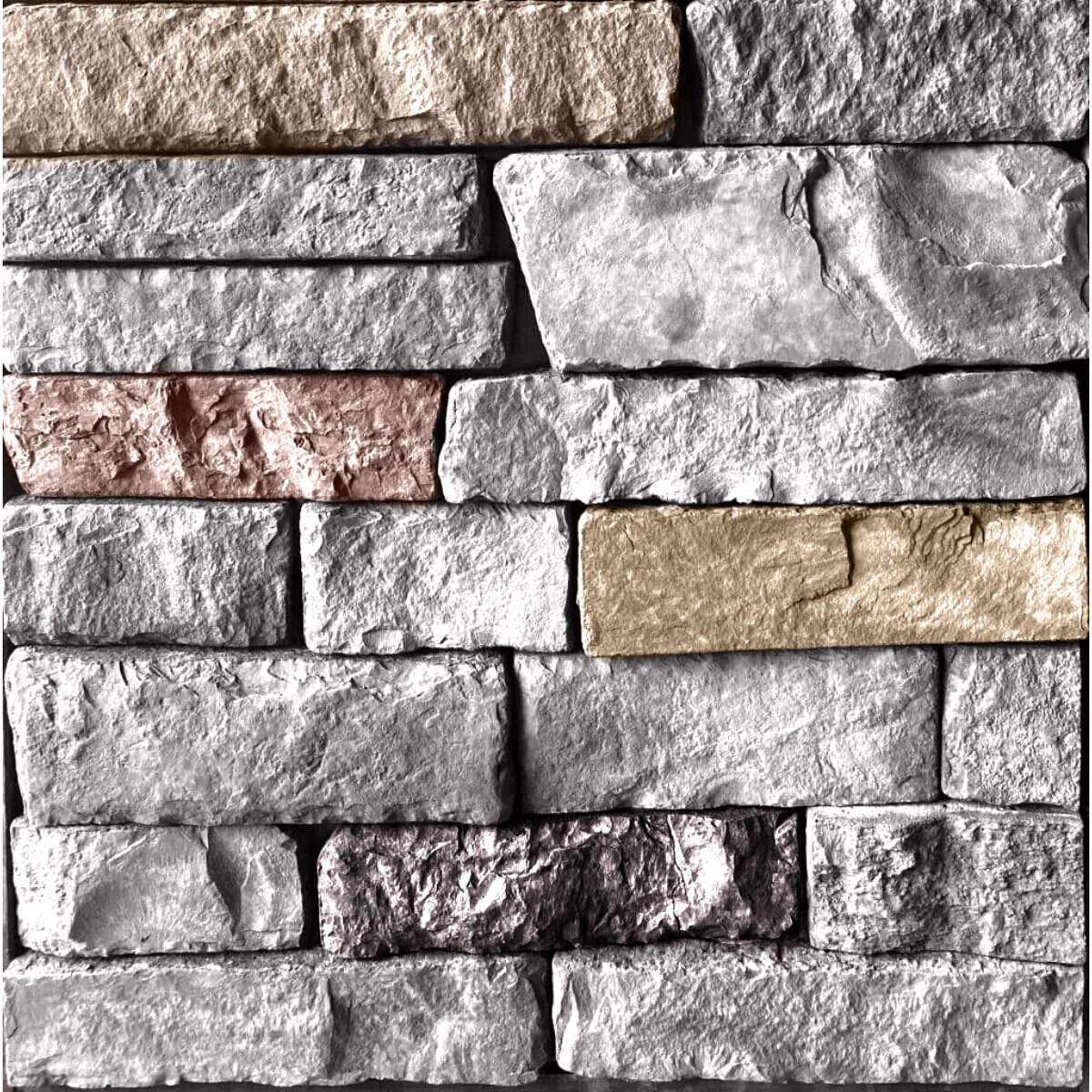 Foster Rock Veneer Classic Ledgestone Niagra flats big box (100 sq. ft ...