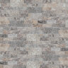 Ledger Panel Silver Travertine 2 pc. Dogear Corner 6 in. x 18 in.