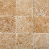 Dimensional Walnut Travertine Tumbled Tile 1/2 in. x 4 in. x 4 in.