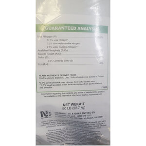 Nutrients Plus Organic/Organic-Base Fertilizer 20-1-5 CRN BIO SOP 1Fe 50 lb.
