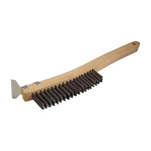 OX Pro Wire Brush w/ Scraper, 19 Row