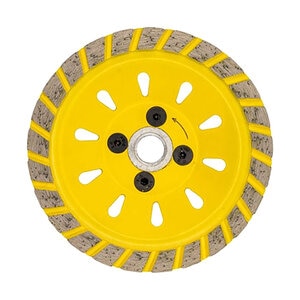 Ox Trade Turbo Segment Diamond Cup Wheel | Diameter: 4.5 in. / 114mm | 11 Threaded Arbor | Bore: DM 5/8 in. / 16mm