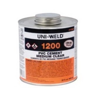 United Elchem Uni-Weld Clear PVC Cement Low VOC Medium Body 1 qt.