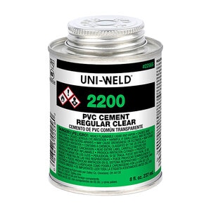 Oatey Uni-Weld 2200 PVC Cement Clear Regular Body Green Label 8 oz.