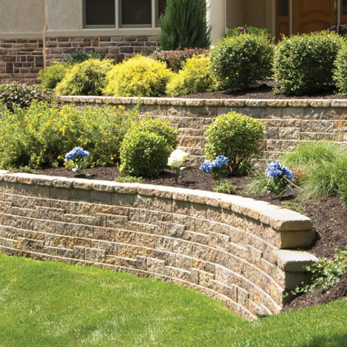 Oberfields Versa-Lok Wall Corner Solid Flagstone 16 in. x 11-5/8 in. x ...