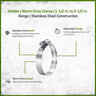 Oetiker H32SS Worm Drive Clamp Stainless Steel 1-1/2 in. to 2-1/2 in.