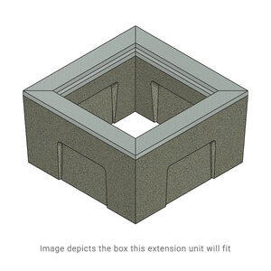 Christy V64 Drain Box Extension Square 12 in. Concrete