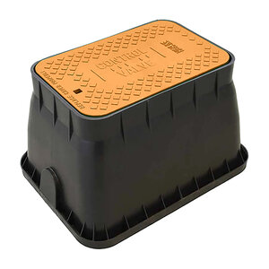 Plymouth Products Black Valve Box & Lid w/ Snap Lock 