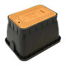 Plymouth Products Black Valve Box & Lid w/ Snap Lock 