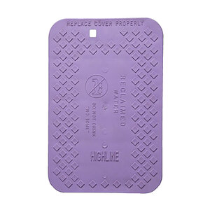 Oldcastle Valve Box Lid Purple 20 in. L x 14 in. W w/ Snap Lock Armor Lid Only