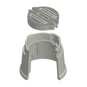 Oldcastle Polymer Valve Box Round 9 in. Gray Box/Gray Lid Drop-in Blank w/Bolt