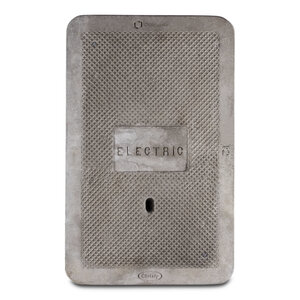 Valve Box Lid With Irrigation Marking, Rectangular B12D D20, 18 in L, 12 in W, 1-3/4 in H, Concrete, Gray