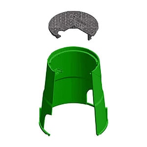 Oldcastle Carson TrussT ICV Valve Box & Cover 6 in. Round Black & Green