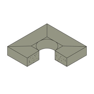 Type C Concrete Sprinkler Block 20 in. x 20 in. x 4 in.