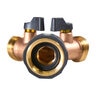 Orbit Hose-Y Connector Brass & Rubber 3/4 in. Threaded w/ Shutoff 