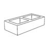 Orco Block 8 in. x 4 in. x 16 in. Split 2 Sides Solid Cap Medium Weight Gray (120 pc./pallet) 8416