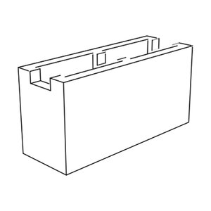 Orco Block 6 in. x 8 in. x 16 in. Normal Weight BB Gray (120 pc./pallet) 6816