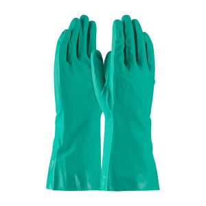 Assurance Unsupported Gloves Nitrile Green 15 ml 13 in. Flocked Diamond Medium (12 Pack)