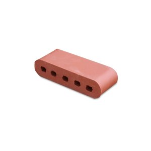 Pacific Clay 9 in. Double Bullnose Cored Sunset Red 3-1/2 in. x 2-3/16 in. x 9 in. (384 pc./pallet)