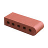 Pacific Clay 12 in. Bullnose Cored Sunset Red 3-1/2 in. x 2-3/16 in. x 11-1/2 in. (288 pc./pallet)