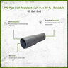 PVC Pipe UV Resistant 3/4 in. x 20 ft. Schedule 40 Bell End