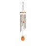 Wood & Aluminum Wind Chime Silver 36 in.