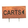 Par Aide Carts Left Arrow Sign Wood
