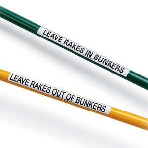 Labels 'Leave Rakes In Bunkers' 13 labels/set
