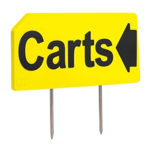 Par Aide Dura-Flex Left Arrow Carts Sign Yellow