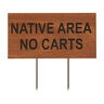 Par Aide Keep Carts on Path Wood Sign