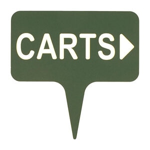 Par Aid Laminate Directional Sign Green "Keep Carts on Path"