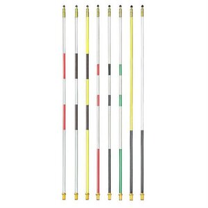 Regulation Flagstick Fiberglass Bright Yellow With Black Bottom Striped Vinyl Covered 1/2 in. x 7.5 ft. (Box of 9)