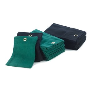 Tee Towel Center Grommet Black 18 in. x 18 in. (1 Unit = 12 Towels)