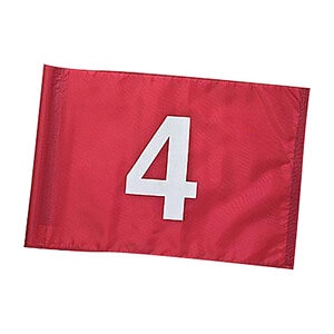 Par Aide Numbered Flag Set White on Red 1-9 Tube