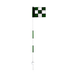 Marker Cpls Jr Flag Stick Put/Chip Green/White w/ Green/White Checkered (Box of 9)