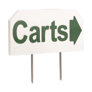 Sign Duraflex Ylw Keep Carts On Path