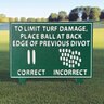 Par Aide Divot Instructional Sign for Range Green 24 in. x 18 in.
